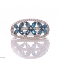Сребърен пръстен - Естествен Лондон Топаз 0,84 ct. сдп721