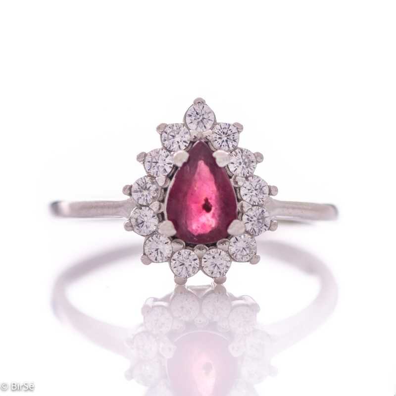Сребърен пръстен - Естесвен Рубин 0,75 ct. СДП729 Сребърен пръстен - Естесвен Рубин 0,75 ct. СДП729