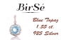 Сребърна висулка - Естествен Син топаз 1,55 ct. СВ542