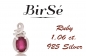 Сребърна висулка - Естествен рубин 1,06 ct. СВ544