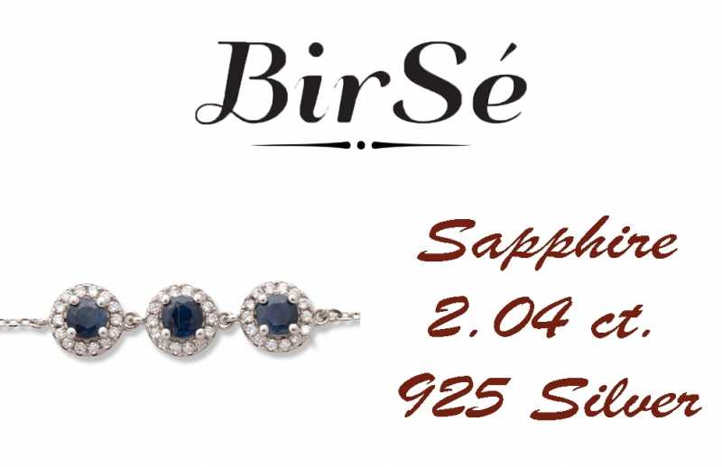 Сребърна гривна - Естествен Сапфир 2,04 ct. СДГ348 Сребърна гривна - Естествен Сапфир 2,04 ct. СДГ348