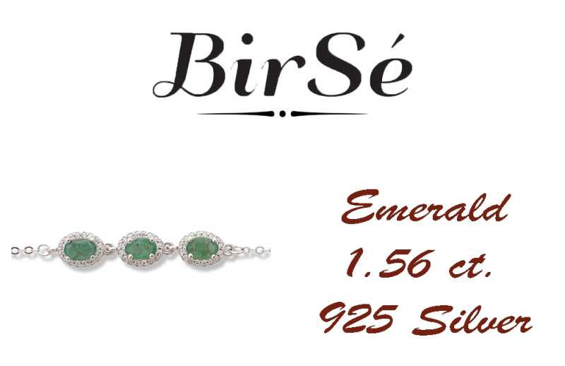Сребърна гривна - Естествен Изумруд 1,56 ct. СДГ352 Сребърна гривна - Естествен Изумруд 1,56 ct. СДГ352