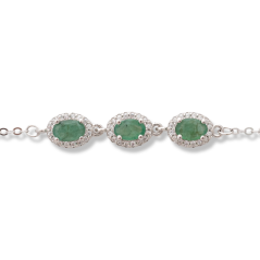 Сребърна гривна - Естествен Изумруд 1,56 ct. СДГ352