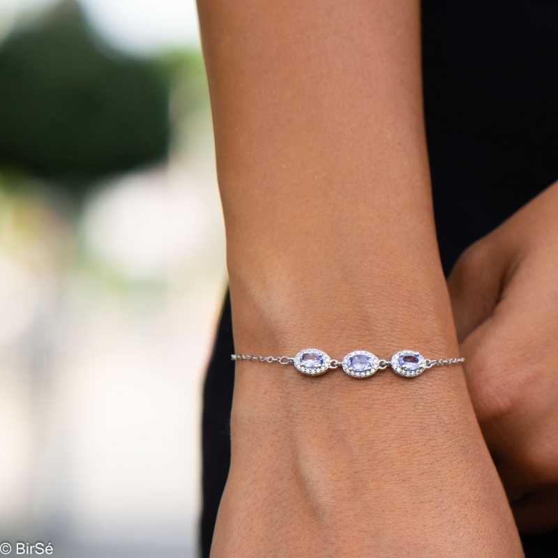 Сребърна гривна - Естествен Танзанит 1,44 ct. СДГ353 Сребърна гривна - Естествен Танзанит 1,44 ct. СДГ353