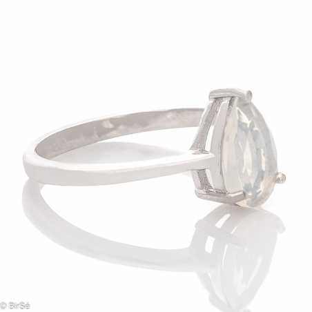 Сребърен пръстен - Капка Естествен Опал СДП801