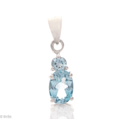 Сребърна висулка - Естествен Син Топаз 1,90 ct.