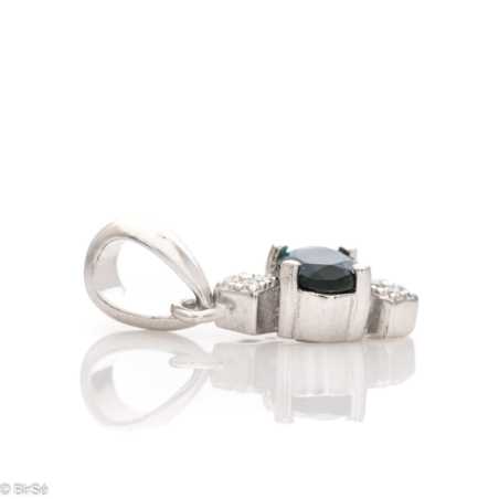 Сребърна висулка - Естествен Черен Опал 0,78 ct.