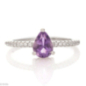 Сребърен пръстен - Естествен Аметист 0,65 ct.