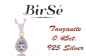 Сребърно колие - Капка Естествен Танзанит 0,45 ct.