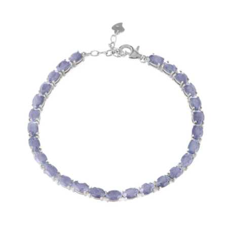 Сребърна Гривна - Естествен Танзанит 10,00 ct.