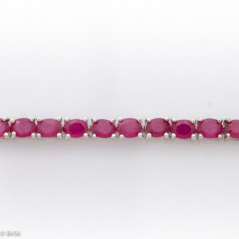 Сребърна гривна - Естествен Рубин 14.00 ct.