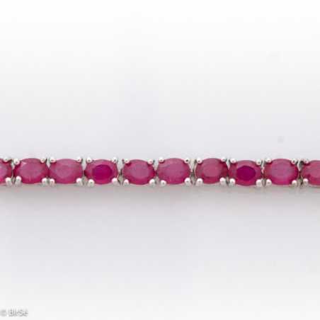 Сребърна гривна - Естествен Рубин 14.00 ct.