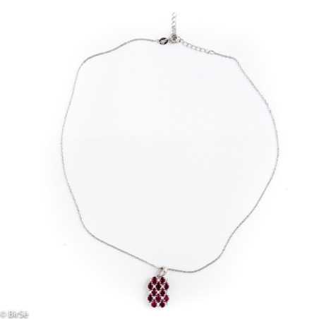 Сребърно колие - Естествен рубин 4,20 ct.