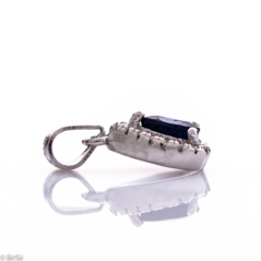 Сребърна висулка - Естествен сапфир 0,30 ct.
