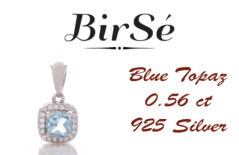 Сребърна висулка - Естествен Син топаз 0,56 ct.
