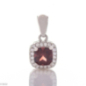 Сребърна висулка - Естествен Гранат 0,60 ct.