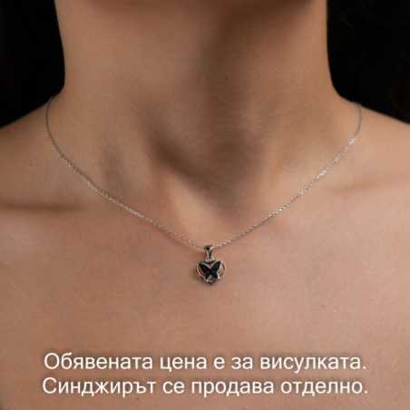 Сребърен комплект - Пеперудени Сърца