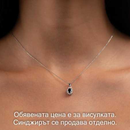 Сребърна висулка - Черен Циркон
