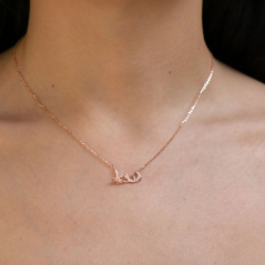Сребърно колие – Pink LoVe – уникално сребърно бижу от birse.bg