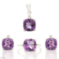 Сребърен комплект - Естествен Аметист 13,20 ct.