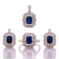 Сребърен комплект - Естествен Сапфир 6,20 ct.