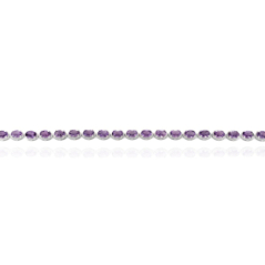 Сребърна гривна - Естествен Аметист 16.15 ct.