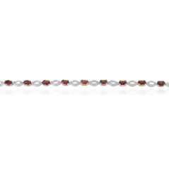 Сребърна гривна - Естествен Гранат 12.00 ct.