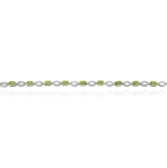 Сребърна гривна - Естествен перидот 11,40 ct
