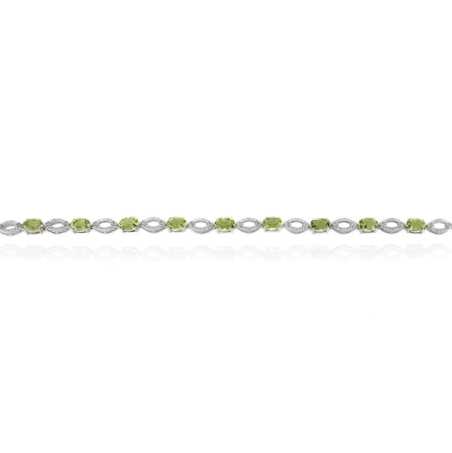 Сребърна гривна - Естествен перидот 11,40 ct