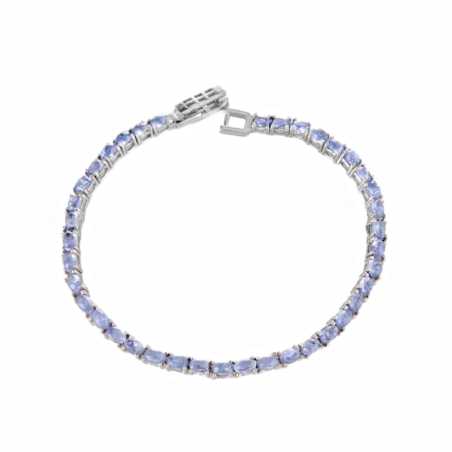 Сребърна Гривна - Естествен Танзанит 7.8 ct. – уникално сребърно бижу от birse.bg