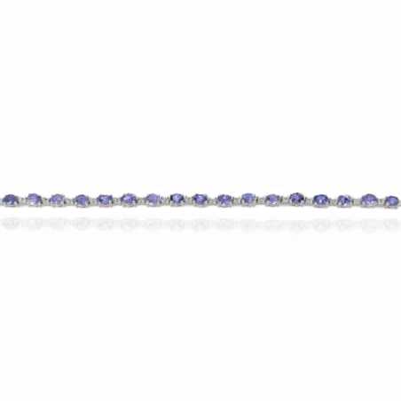 Сребърна гривна - Естествен Танзанит 9,12 ct