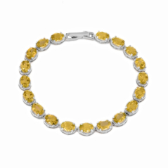 Сребърна гривна - Естествен Цитрин 16.15 ct. – уникално сребърно бижу от birse.bg