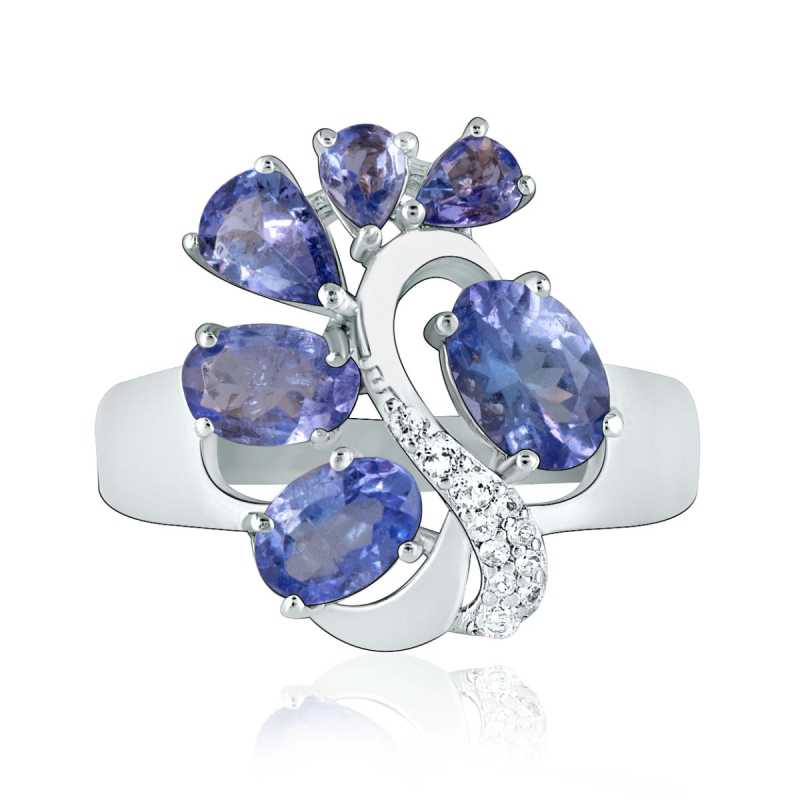 Сребърен Пръстен ,, Очарование" с Естествен Танзанит 2,60 ct.