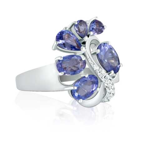 Сребърен Пръстен ,, Очарование" с Естествен Танзанит 2,60 ct.