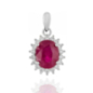 Сребърна висулка с Царствен Рубин и Циркони 3,15 ct.