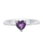 Нежен Сребърен Комплект - Сърца от Аметист 1,60 ct.