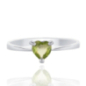 Нежен Сребърен Комплект - Сърца от Перидот 2,00 ct.