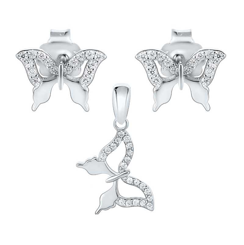 Изящен Сребърен Комплект ,, Butterfly "