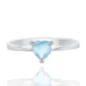 Нежен Сребърен Комплект - Сърца от Син Топаз 2,24 ct.