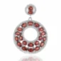 Кралска Висулка от Сребро с Естествени Гранати и Циркони 5,25 ct.