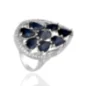 Дамски Сребърен Пръстен Капка с Естествени Сапфири 8,00 ct.