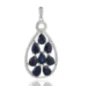 Дамска Сребърна Висулка Капка с Естествен Сапфир 8,00 ct.